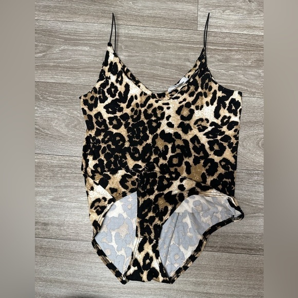 GAZE Leopard Print Bodysuit, Size Small, NWOT - Picture 6 of 9